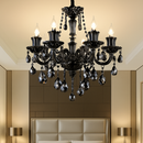 lustre en cristal moderne pour éclairage d'ambiance élégante