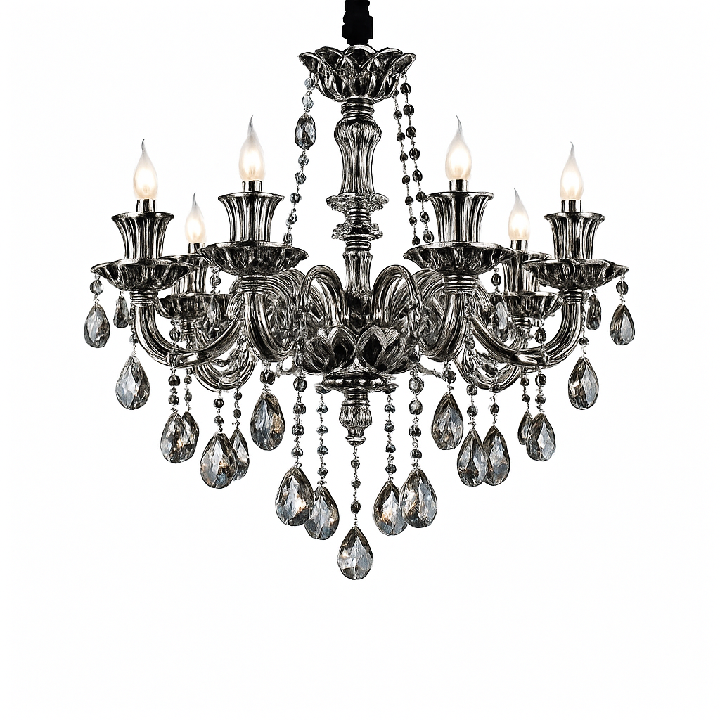 lustre en cristal moderne pour éclairage d'ambiance élégante - vue 5 sur 15