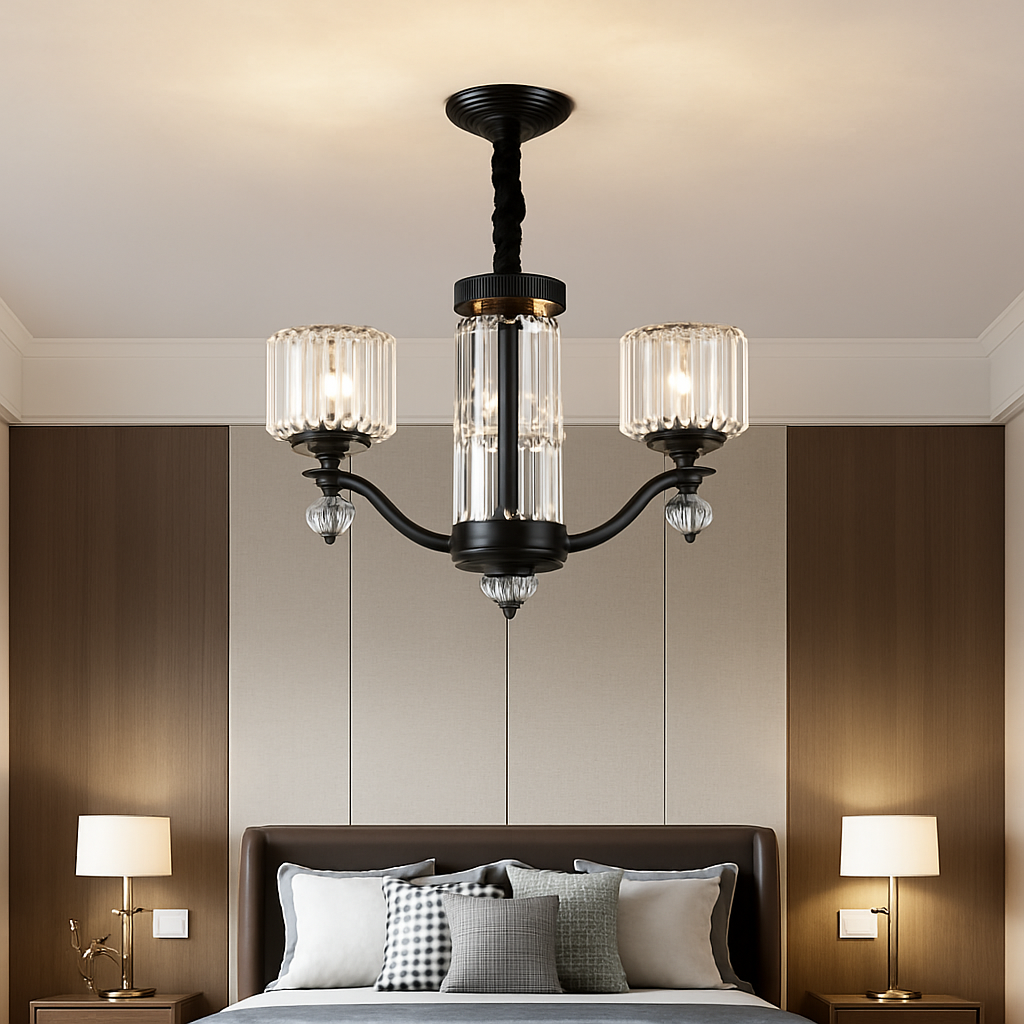 lustre en cristal moderne pour éclairage intérieur élégant - vue 3 sur 10
