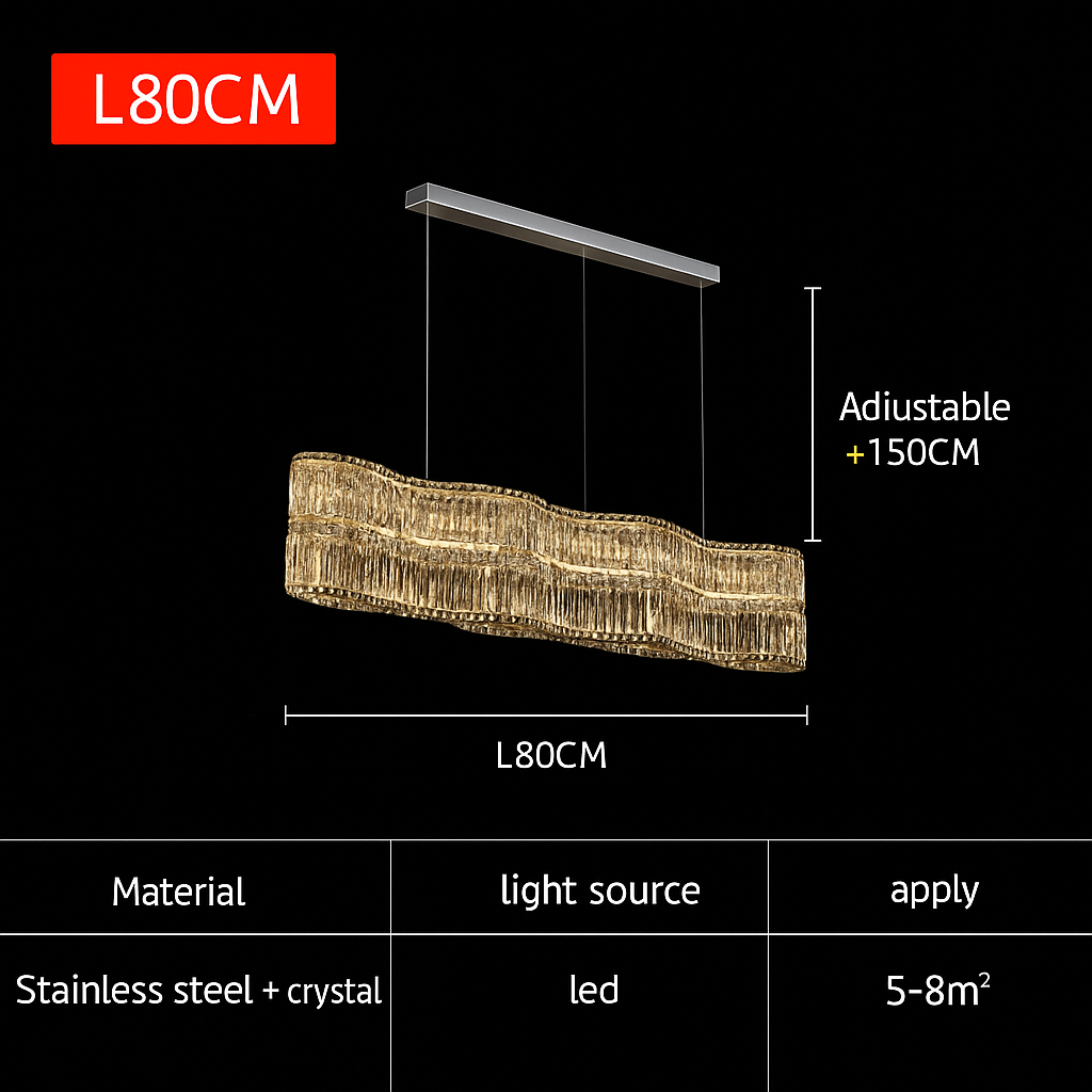 lustre en cristal moderne pour éclairage intérieur élégant - vue 10 sur 10
