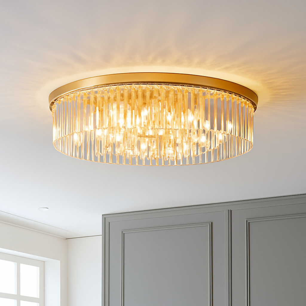 lustre en cristal moderne pour décoration contemporaine de luxe - vue 4 sur 10