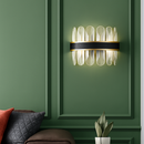 Luxury round modern leather crystal LED chandelier