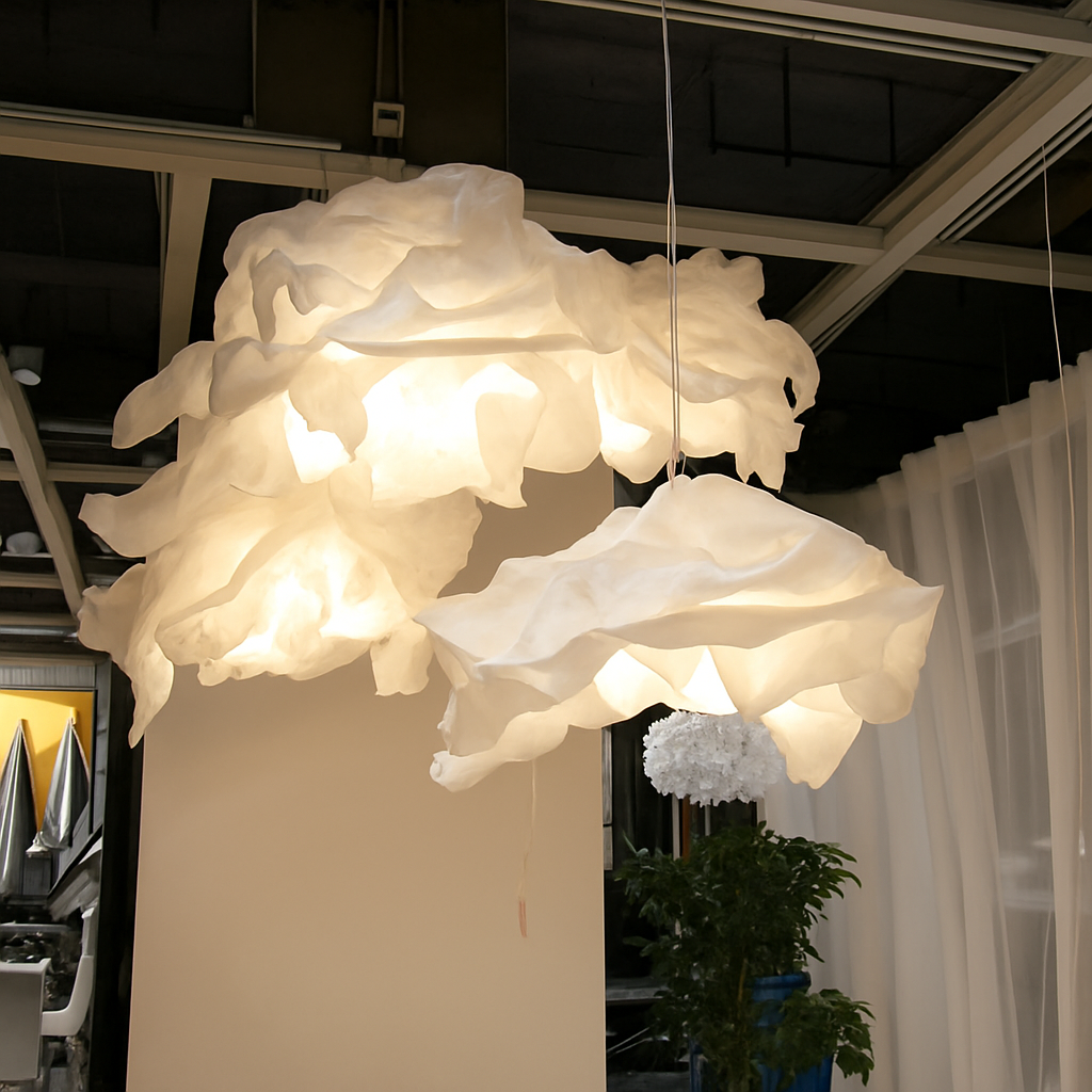 lustre en papier nuage pour décoration intérieure moderne et élégante - vue 3 sur 6