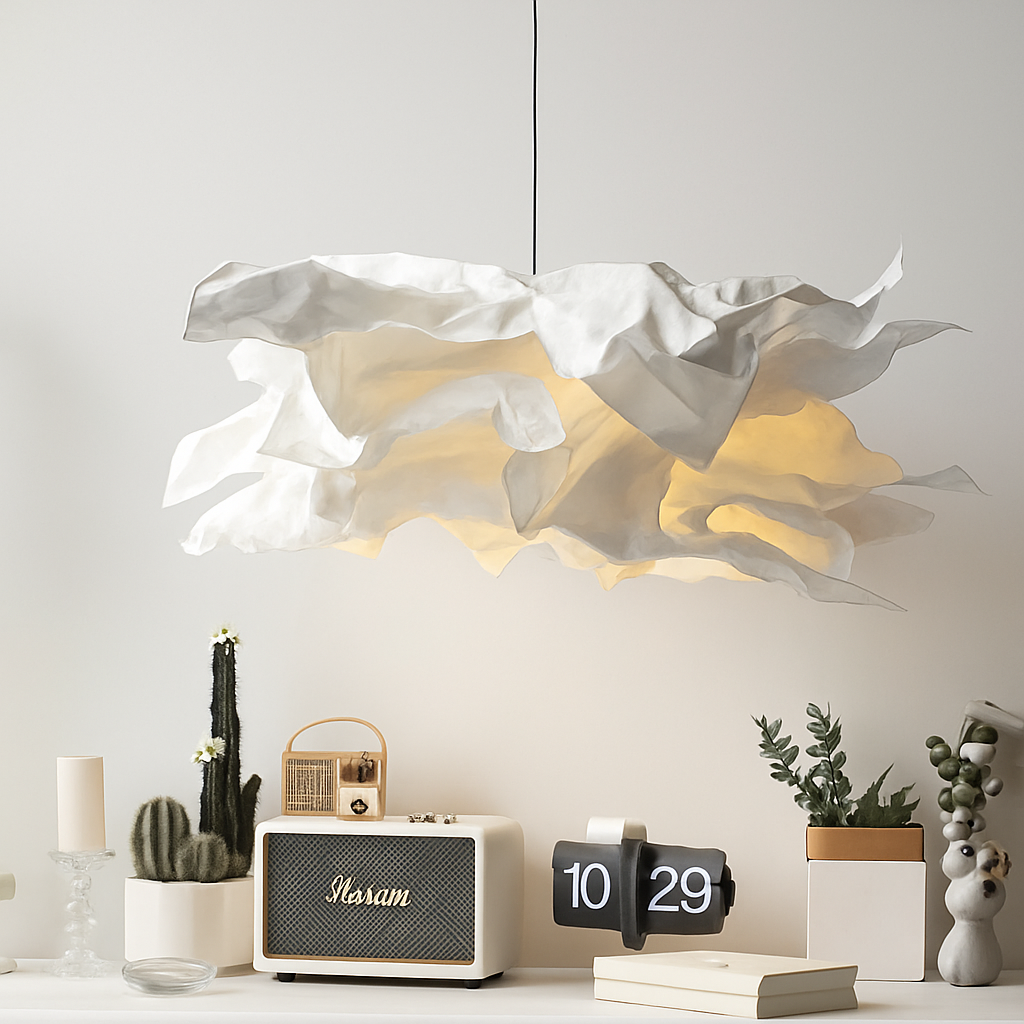lustre en papier nuage pour décoration intérieure moderne et élégante - vue 4 sur 6