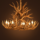 lustre en résine en forme de bois de cerf pour décoration de maison