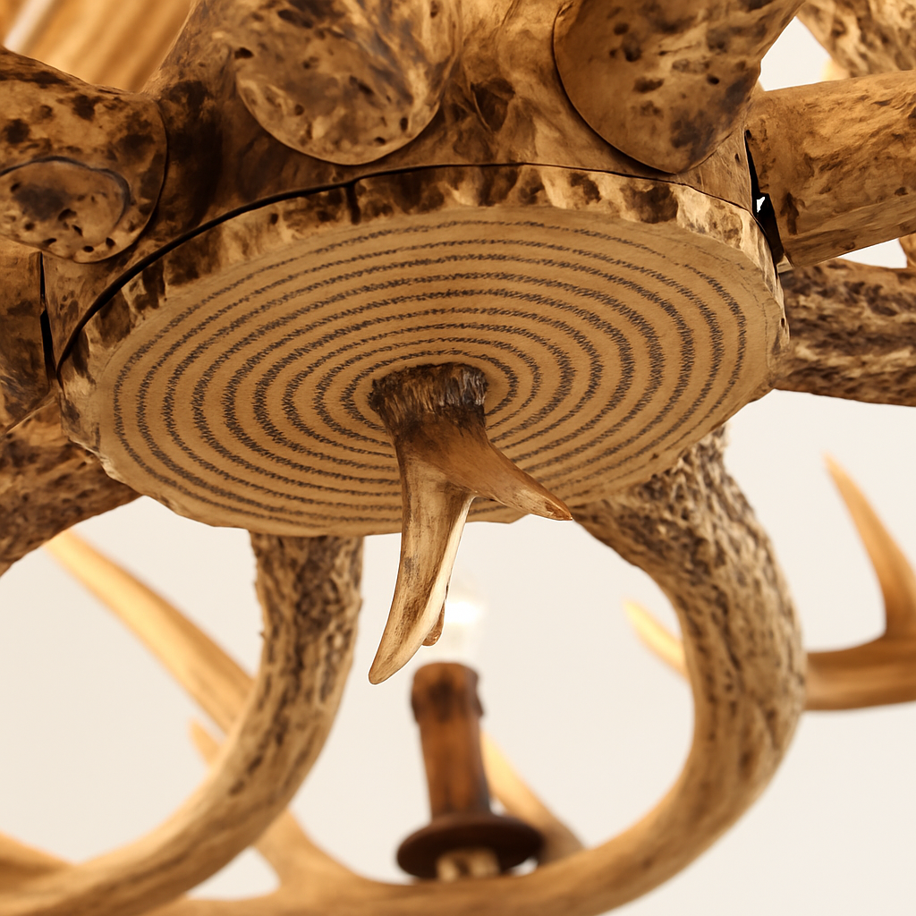 lustre en résine en forme de bois de cerf pour décoration de maison - vue 7 sur 24