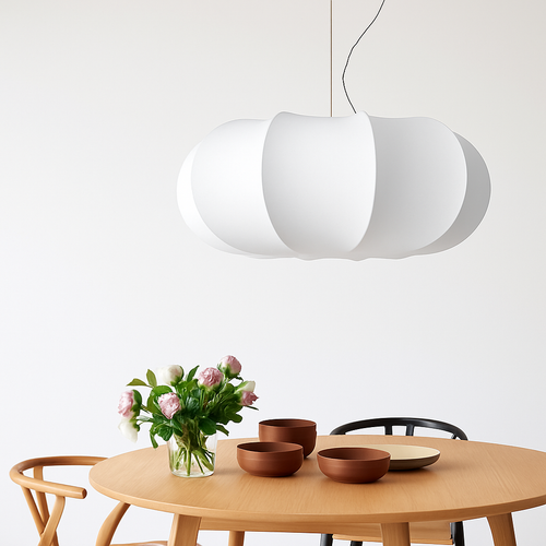 lustre en soie design nordique wabi sabi pour intérieur moderne