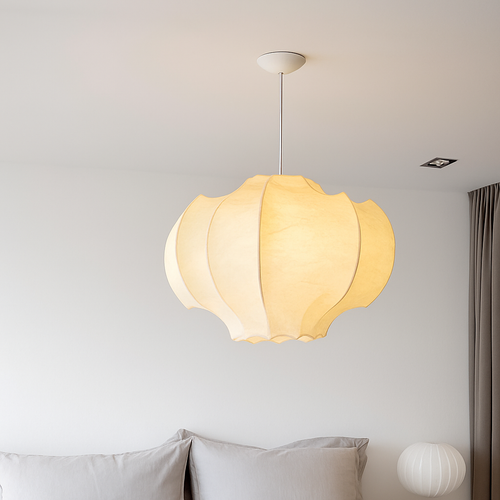 Nordic minimalist silk chandelier for modern décor - vue 5 sur 10