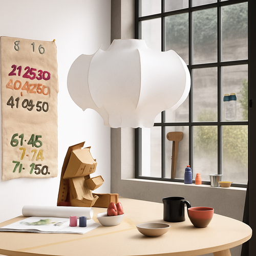Nordic minimalist silk chandelier for modern décor - vue 6 sur 10