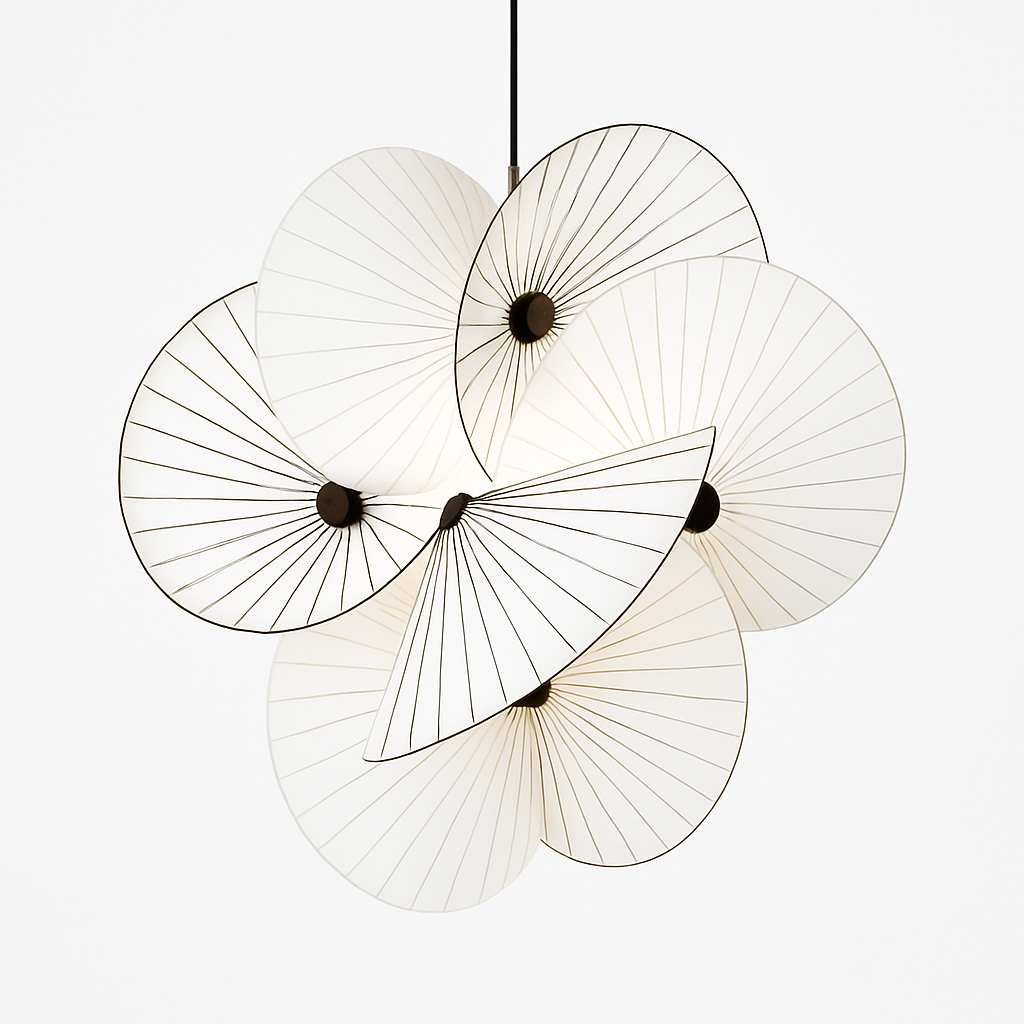 lustre 	 en tissu design éclairage maison fil réglable