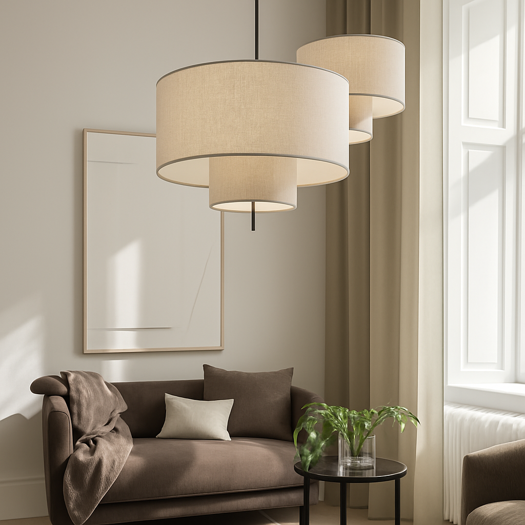 lustre en tissu fait main style rétro pour divers espaces - vue 4 sur 8