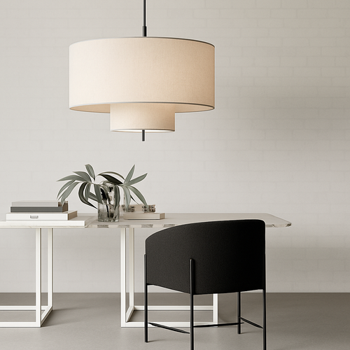 lustre en tissu fait main style rétro pour divers espaces
