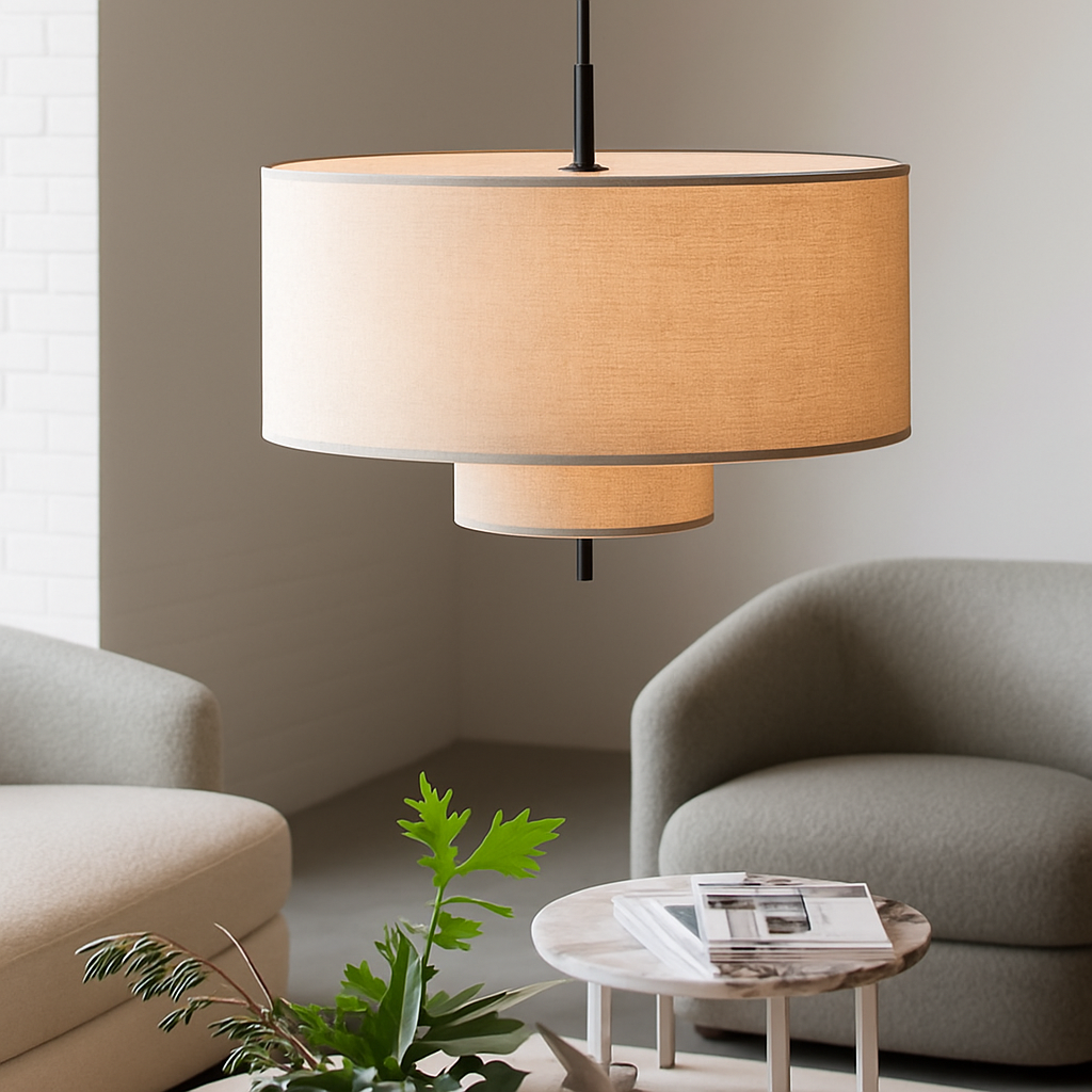 lustre en tissu fait main style rétro pour divers espaces - vue 6 sur 8