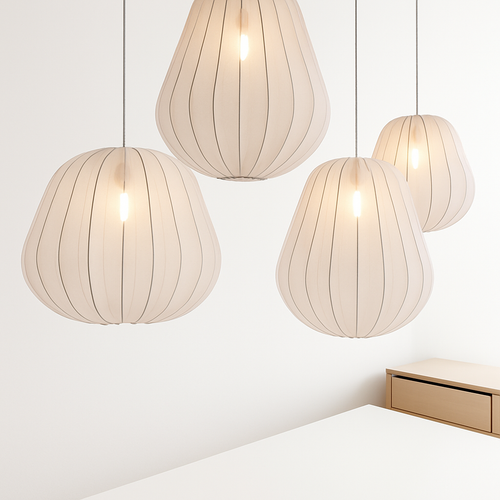 lustre en tissu wabi-sabi pour restaurant et bar décoratif