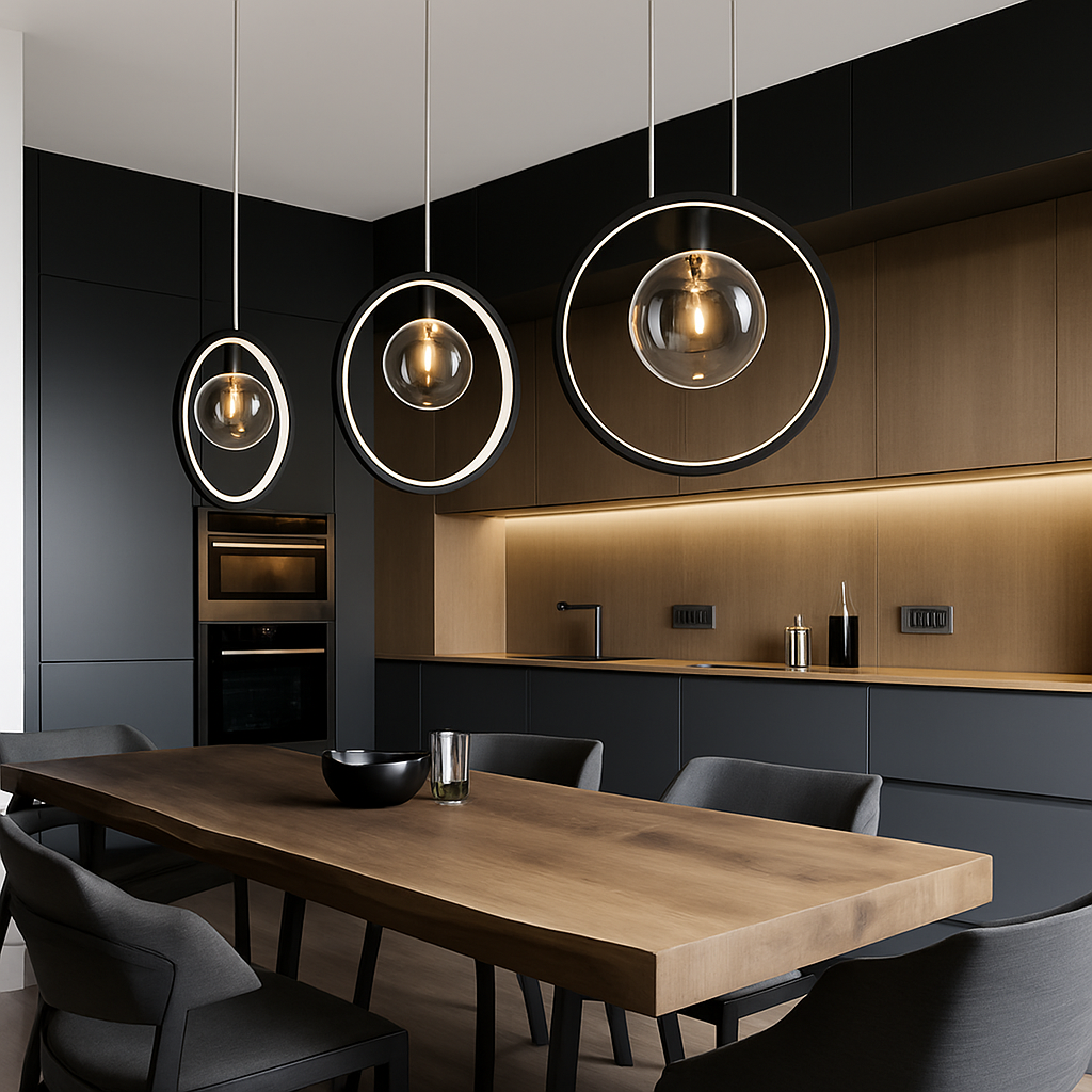 lustre en verre à bulles style nordique pour décoration moderne - vue 6 sur 9