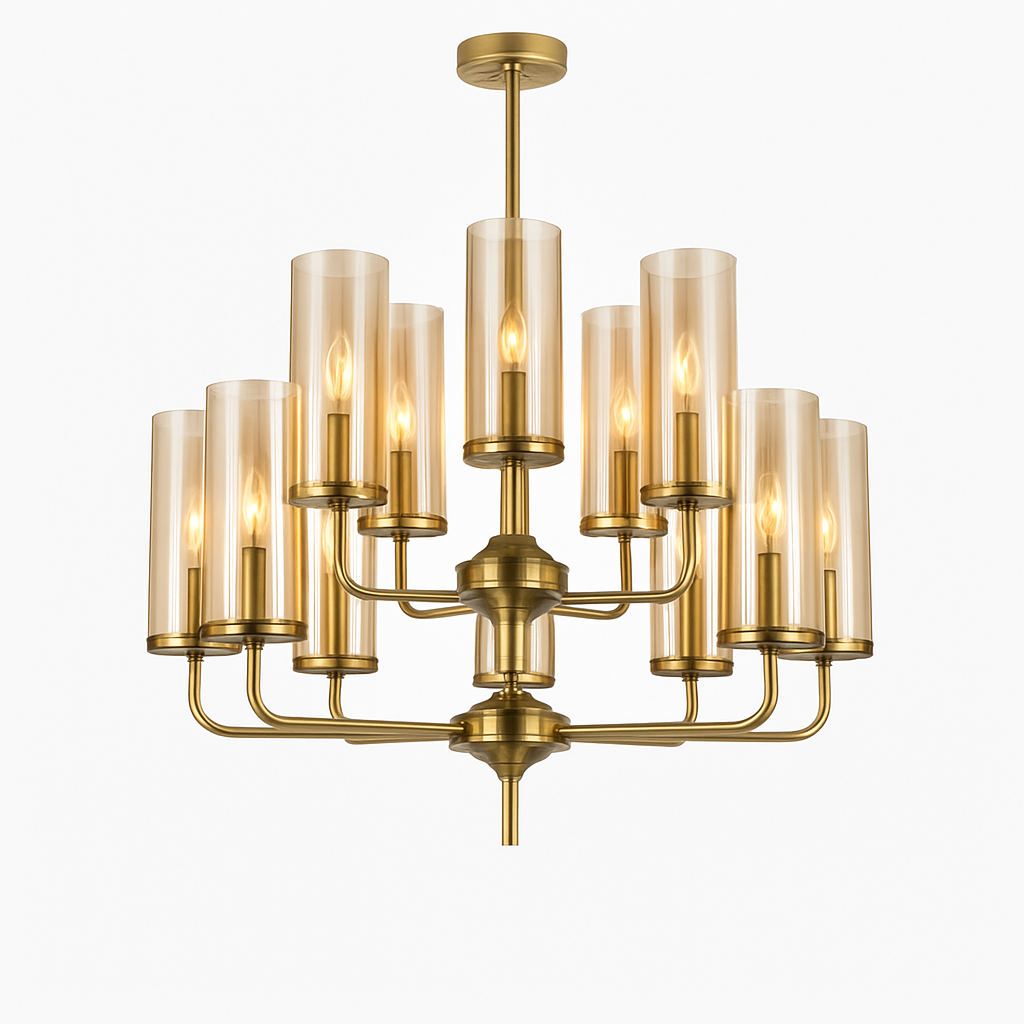 lustre en verre moderne 6 à 15 têtes design nordique luminaire intérieur - vue 11 sur 16