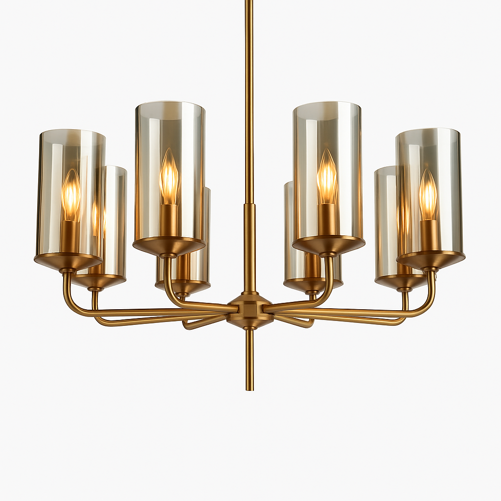 lustre en verre moderne 6 à 15 têtes design nordique luminaire intérieur - vue 12 sur 16