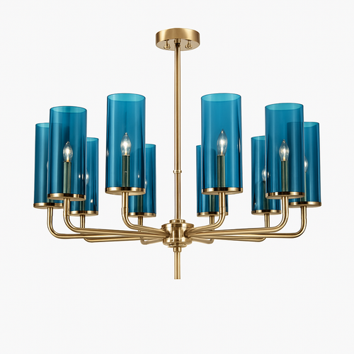 lustre en verre moderne 6 à 15 têtes design nordique luminaire intérieur - vue 15 sur 16