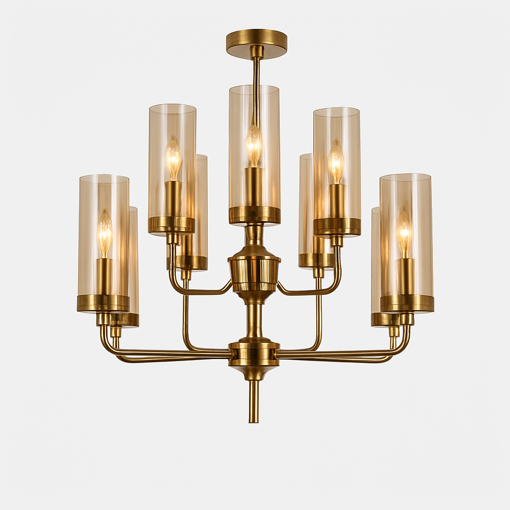 lustre en verre moderne 6 à 15 têtes design nordique luminaire intérieur - vue 16 sur 16