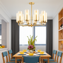 lustre en verre moderne 6 à 15 têtes design nordique luminaire intérieur