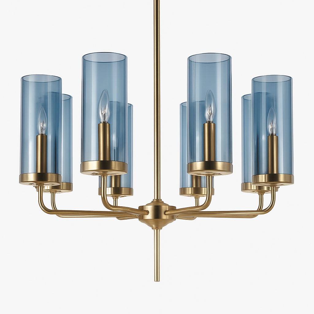 lustre en verre moderne 6 à 15 têtes design nordique luminaire intérieur - vue 10 sur 16