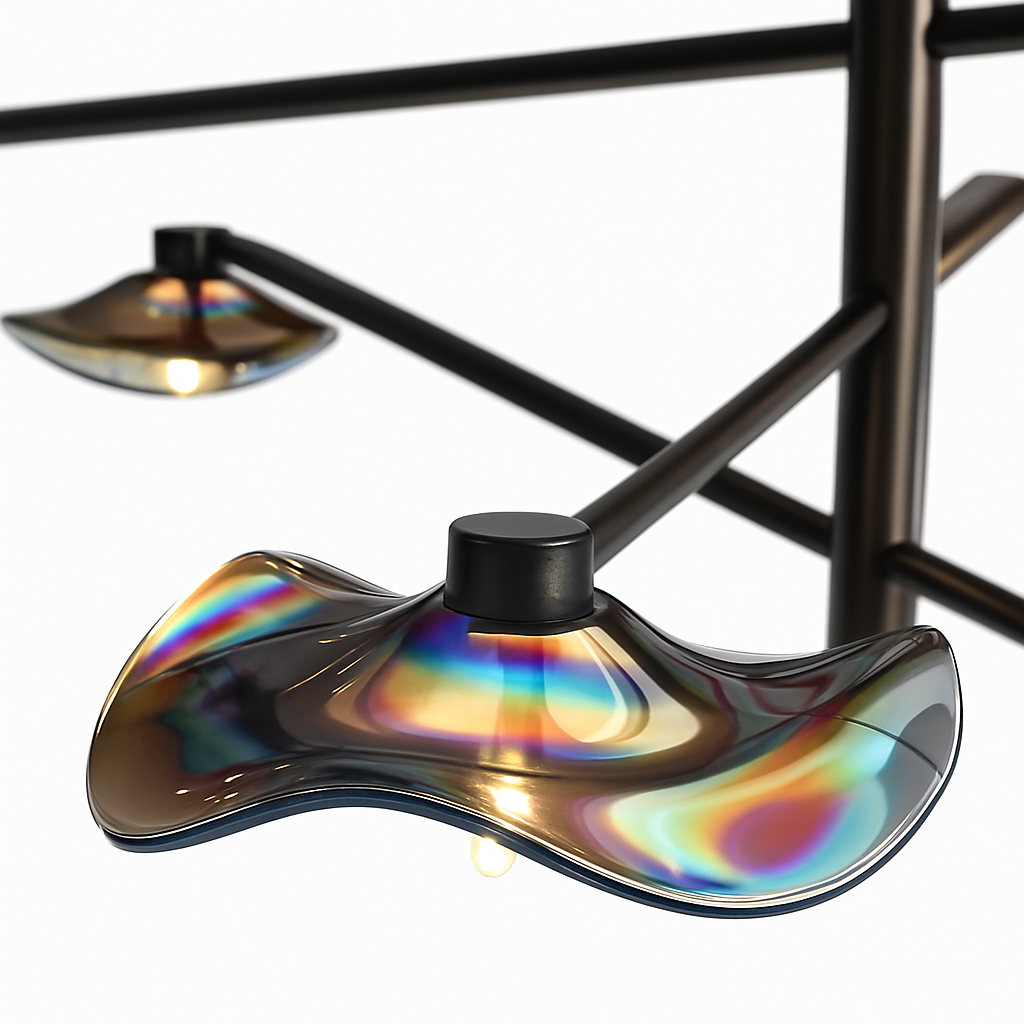lustre en verre suspension métal hauteur réglable éclairage - vue 6 sur 18