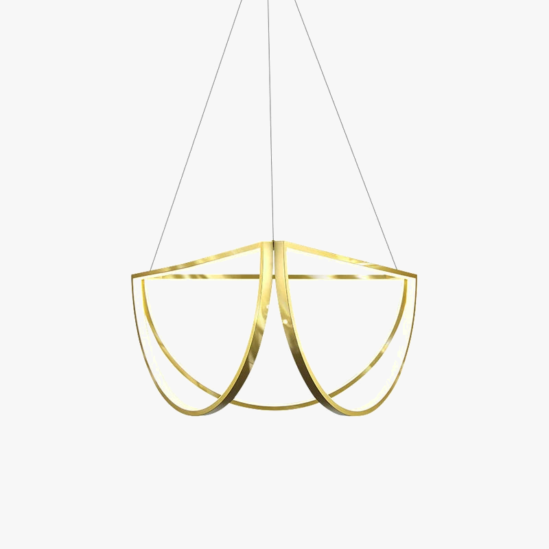 lustre géométrique à led design moderne éclairage intérieur tendance