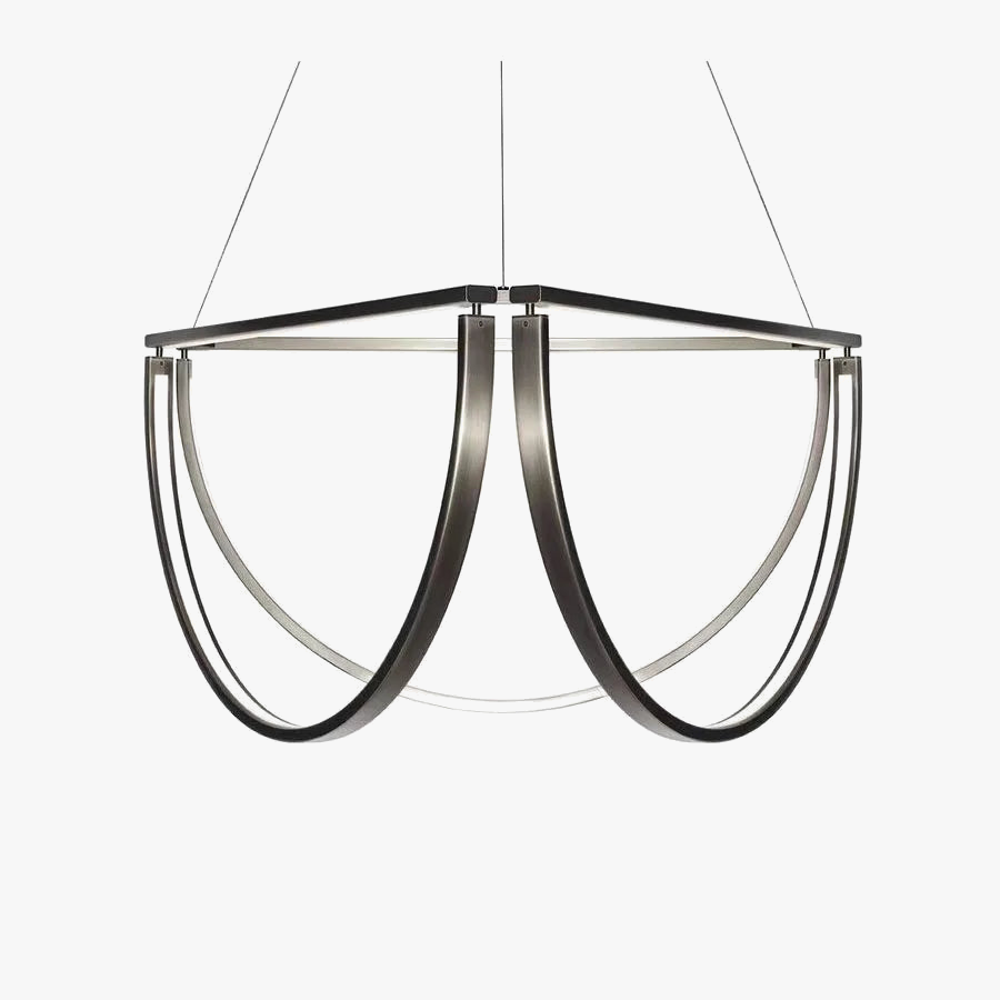 lustre géométrique à led intensité variable tendance moderne