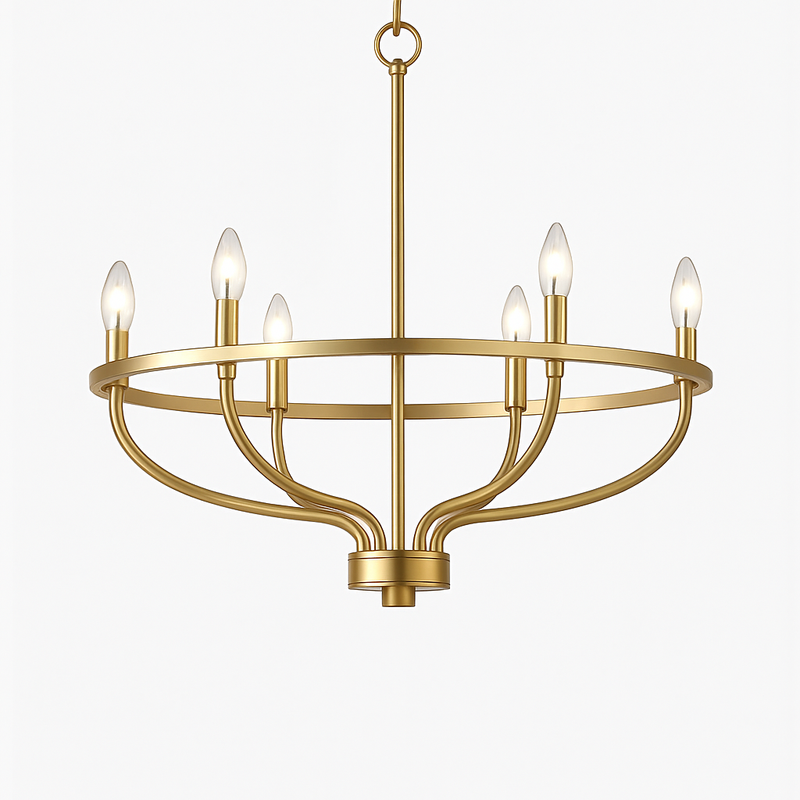 lustre industriel rétro en fer à 6 têtes pour décoration intérieure