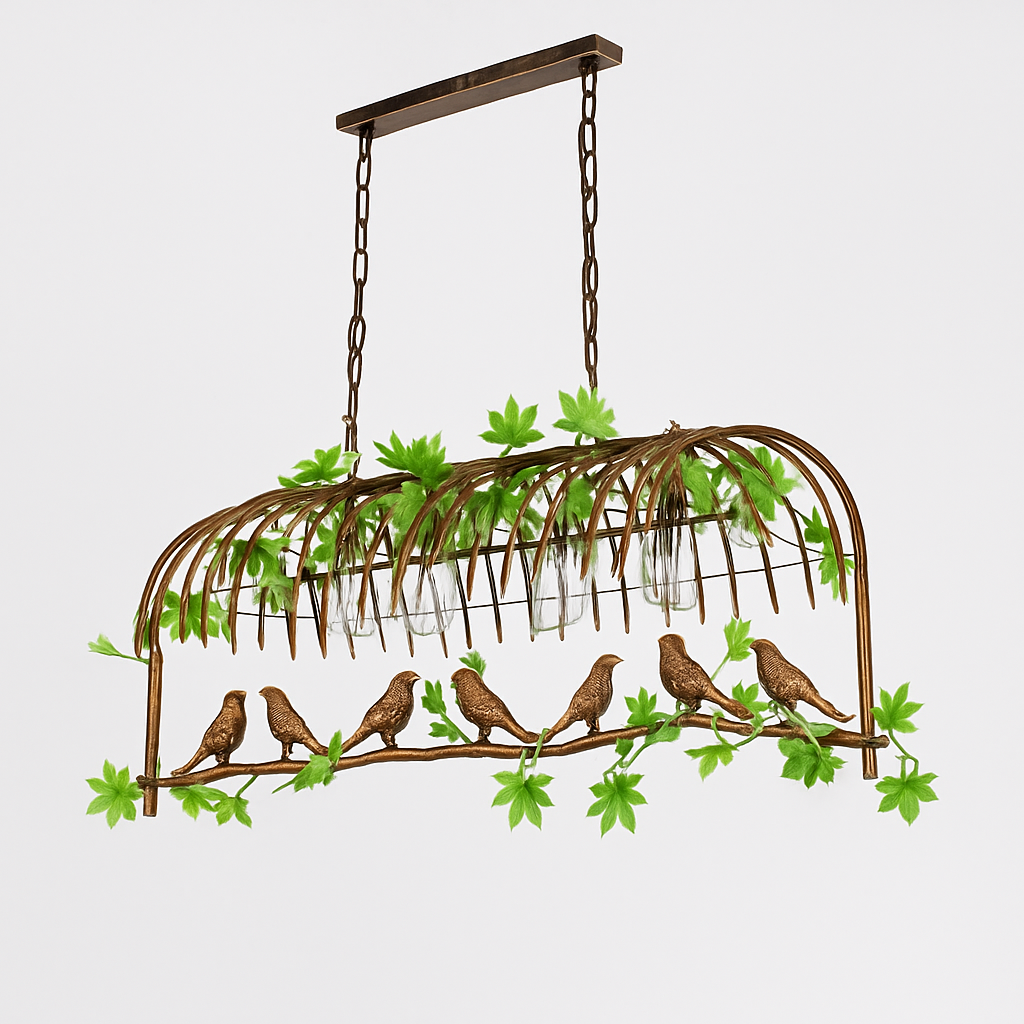 lustre industriel rétro oiseau créatif en fer pour loft restaurant bar - vue 6 sur 9