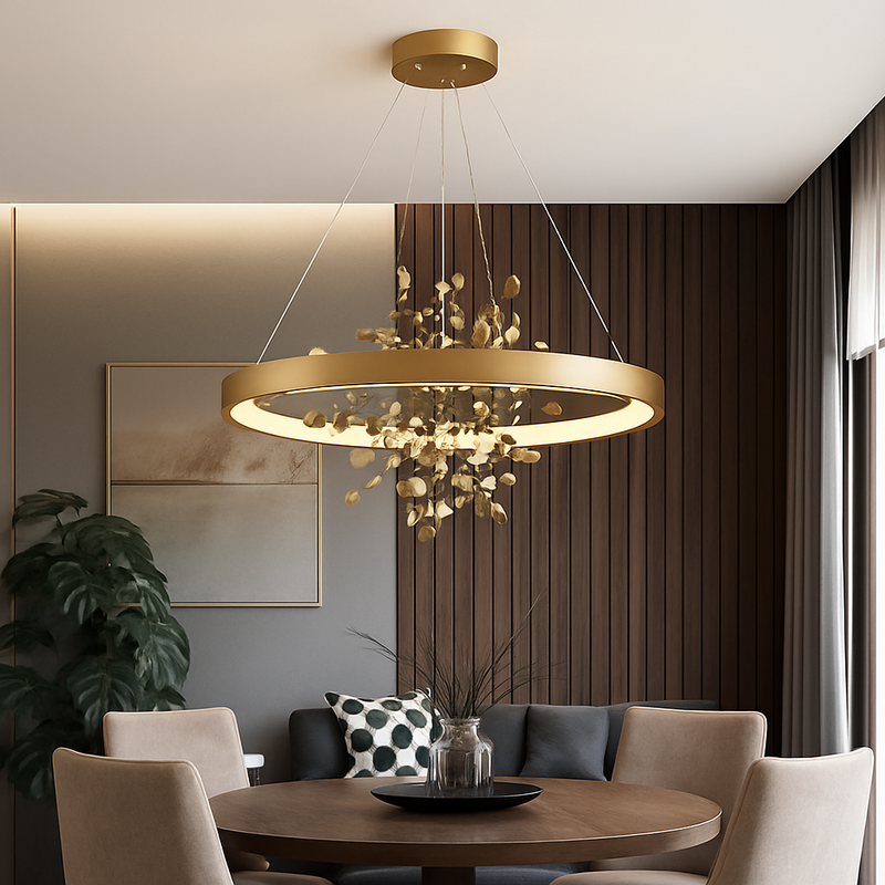 lustre led anneau moderne pour décoration de maison