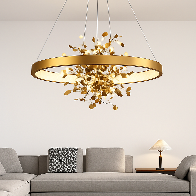 lustre led anneau moderne pour décoration de maison