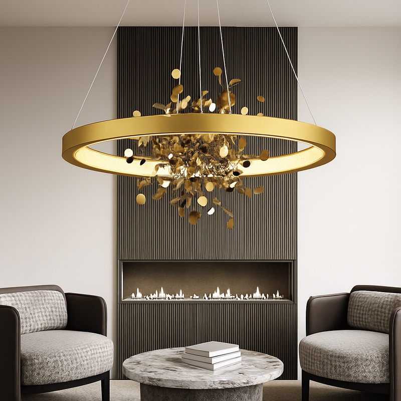 lustre led anneau moderne pour décoration de maison