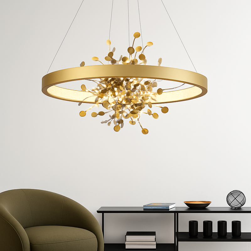 lustre led anneau moderne pour décoration de maison