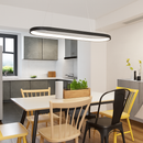 Lustre LED design suspendu en arrondi aluminium