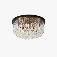 lustre led dimmable en cristal style américain luxueux