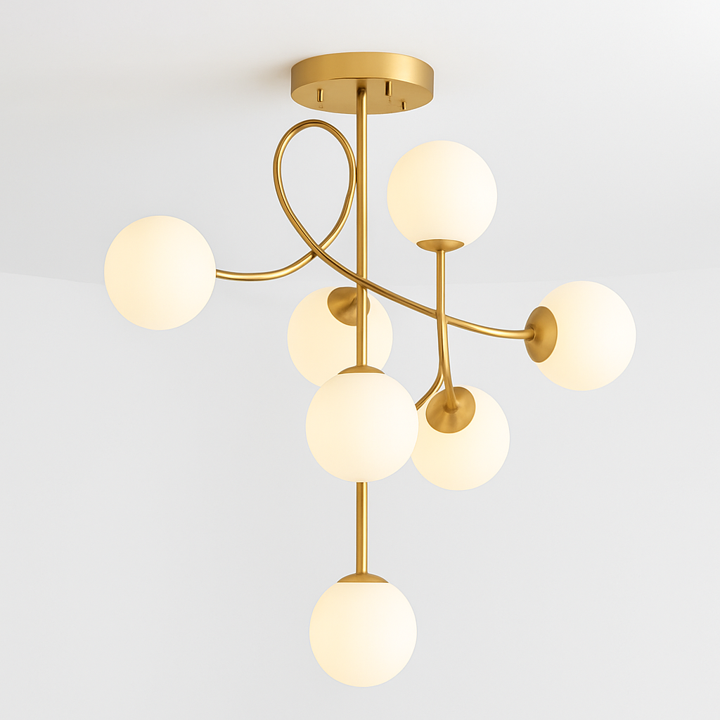 lustre led doré nordique minimaliste magique haricot moderne