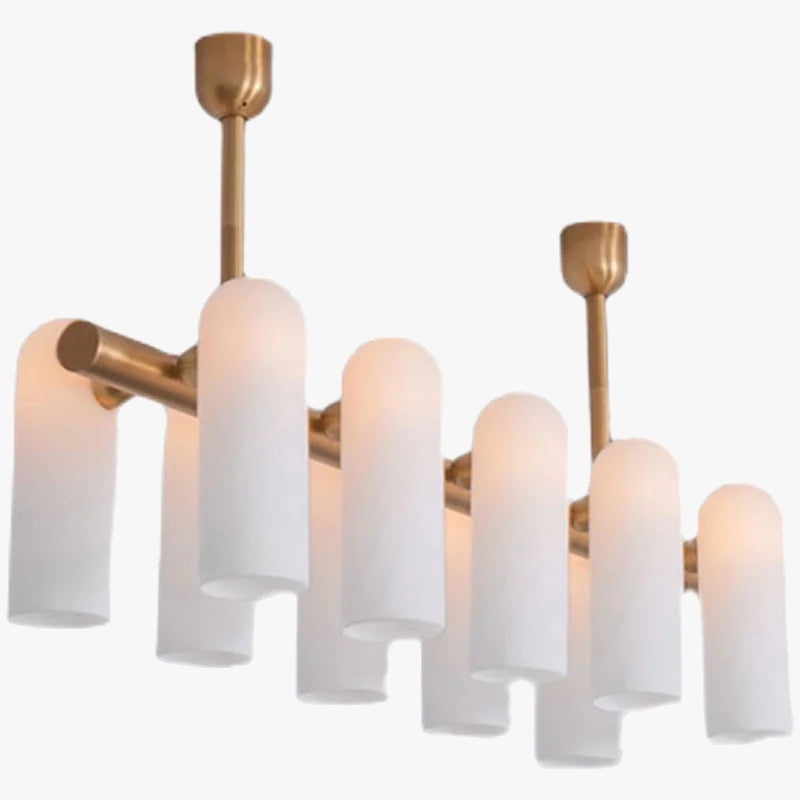 lustre led en verre style art déco éclairage moderne suspendu