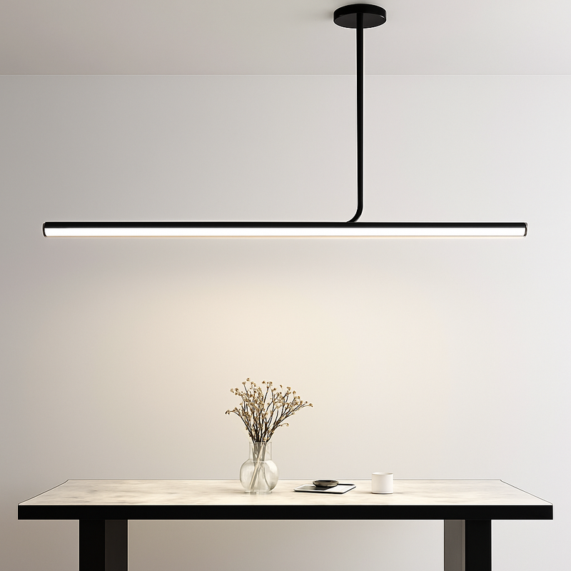 lustre led long moderne suspension décor luminaire suspendu