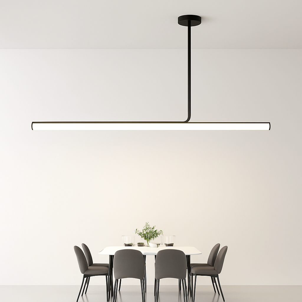 lustre led long moderne suspension décor luminaire suspendu - vue 6 sur 12
