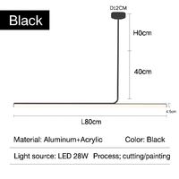 lustre led long moderne suspension décor luminaire suspendu