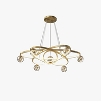 Minimalist led wire chandelier for indoor decor