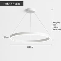 Modern minimalist LED ring chandelier decorative pendant