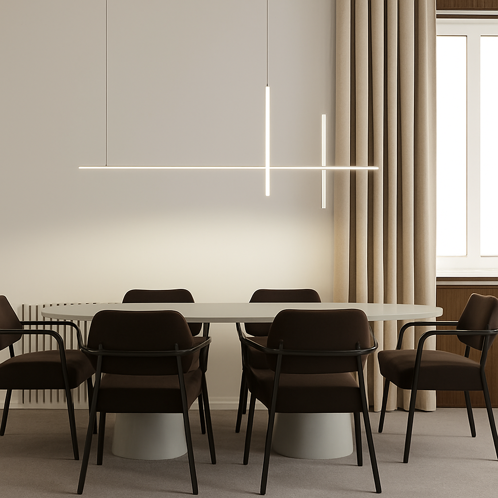 Lustre Led minimaliste moderne dimmable noir pour Table salle à manger cuisine Bar Suspension éclairage Suspension Design Lustre - vue 7 sur 12