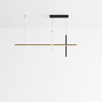 Lustre Led minimaliste moderne dimmable noir pour Table salle à manger cuisine Bar Suspension éclairage Suspension Design Lustre