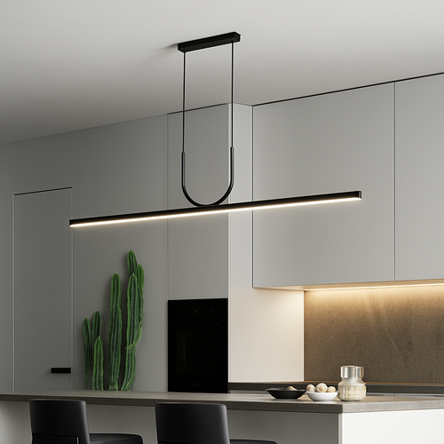 Modern minimalist LED chandelier for interior decor - vue 6 sur 14