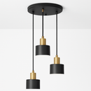 Minimalist trichromatic LED chandelier for interior decoration
