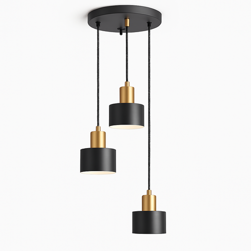 Minimalist trichromatic LED chandelier for interior decoration - vue 5 sur 10