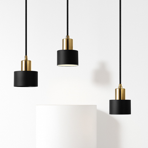 Minimalist trichromatic LED chandelier for interior decoration - vue 6 sur 10