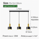 Minimalist trichromatic LED chandelier for interior decoration